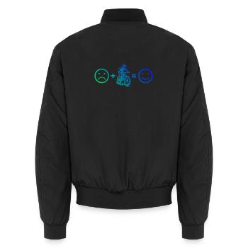 Einfach Mountainbike zeitloses Design - Unisex Bomberjacke - Schwarz - Hinten - AI Model Male 185 light (185cm)