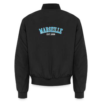 Marseille Fondé en 2006 - Bomber unisexe - noir - Dos - AI Model Male 185 light (185cm)