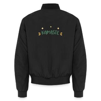Namaste Yogi Vert Doux - Bomber unisexe - noir - Dos - AI Model Male 185 light (185cm)