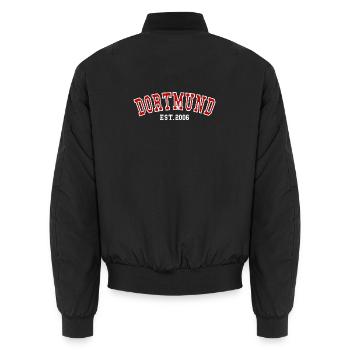 Dortmund Est. 2006 - Unisex Bomber Jacket - black - Back - AI Model Male 185 light (185cm)