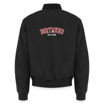 Dortmund Est. 1976 - Unisex Bomber Jacket - black - Back - AI Model Male 185 light (185cm)