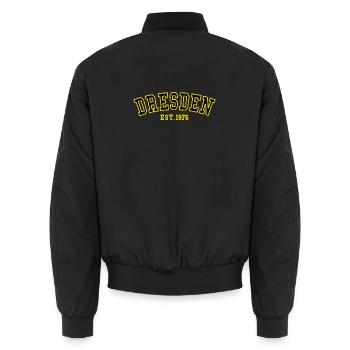 Dresden Est. 1976 - Unisex Bomber Jacket - black - Back - AI Model Male 185 light (185cm)