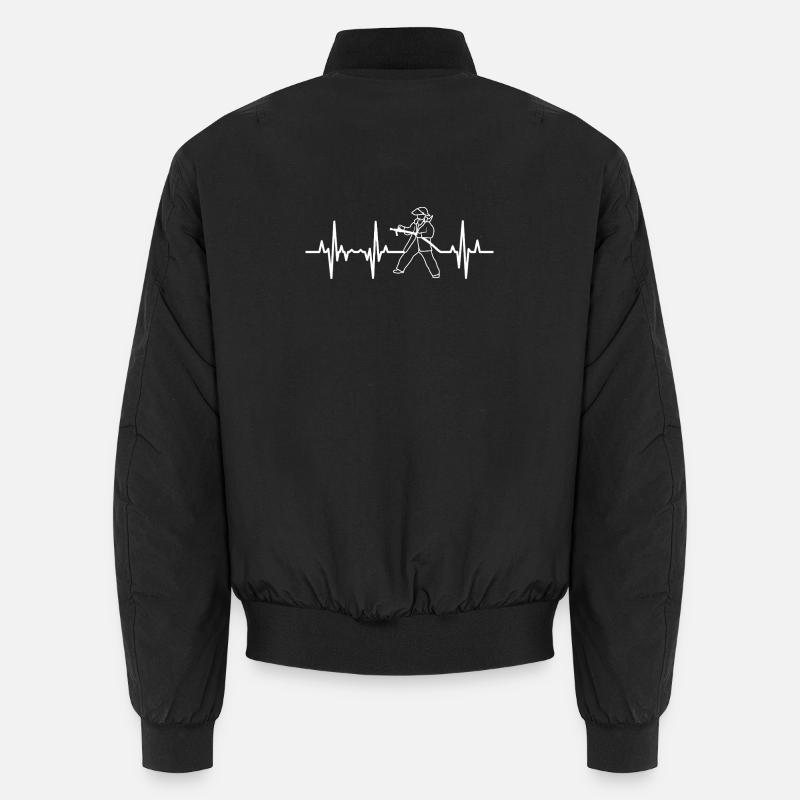 Feuerwehrmann Herzlinie Unisex Bomberjacke