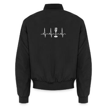 Microphone Heartbeat - Bomber unisexe - noir - Dos - AI Model Male 185 light (185cm)
