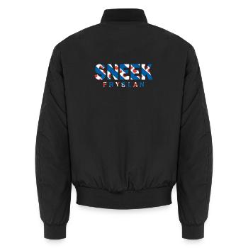 Sneek Friesland Fryslan Flagge Shirt, Hoodie, Bag - Unisex Bomberjacke - Schwarz - Hinten - AI Model Male 185 light (185cm)