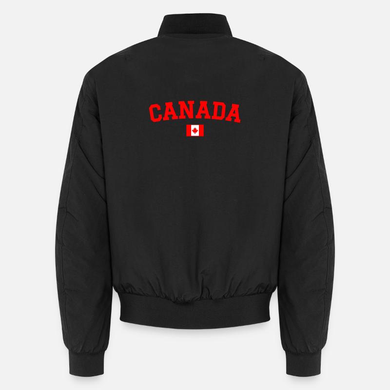 Canada Flag Design Red Unisex Bomber Jacket