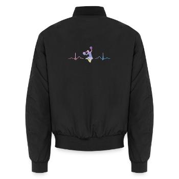 Cheerleader Cheer Mom Cheerleading - Unisex Bomber Jacket - black - Back - AI Model Male 185 light (185cm)