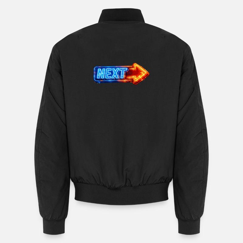 Next Neon Arrow Design - Unisex Bomber Jacket - black
