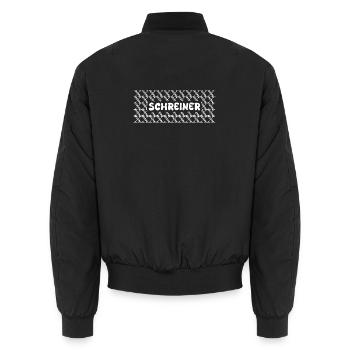 Berufung Schreiner - Unisex Bomberjacke - Schwarz - Hinten - AI Model Male 185 light (185cm)