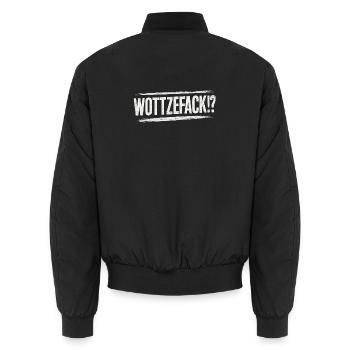 Wottzefack Humor Spruch Lustig Witzig Geschenkidee - Unisex Bomberjacke - Schwarz - Hinten - AI Model Male 185 light (185cm)