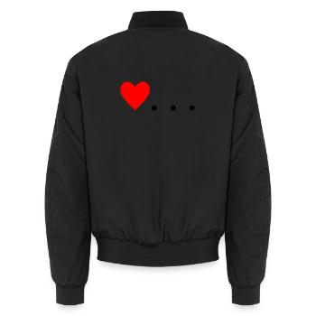 Cœur à trois points – Conception de symboles - Bomber unisexe - noir - Dos - AI Model Male 185 light (185cm)