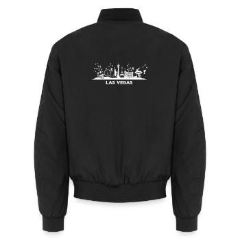 Paysage urbain de la skyline de Las Vegas - Bomber unisexe - noir - Dos - AI Model Male 185 light (185cm)