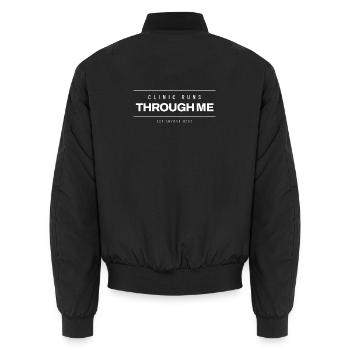 Arzthelferin Sprechstunde MFA Praxisteam Gesundhei - Unisex Bomberjacke - Schwarz - Hinten - AI Model Male 185 light (185cm)