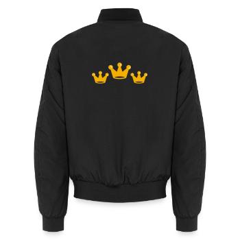 kronen - Unisex Bomberjacke - Schwarz - Hinten - AI Model Male 185 light (185cm)