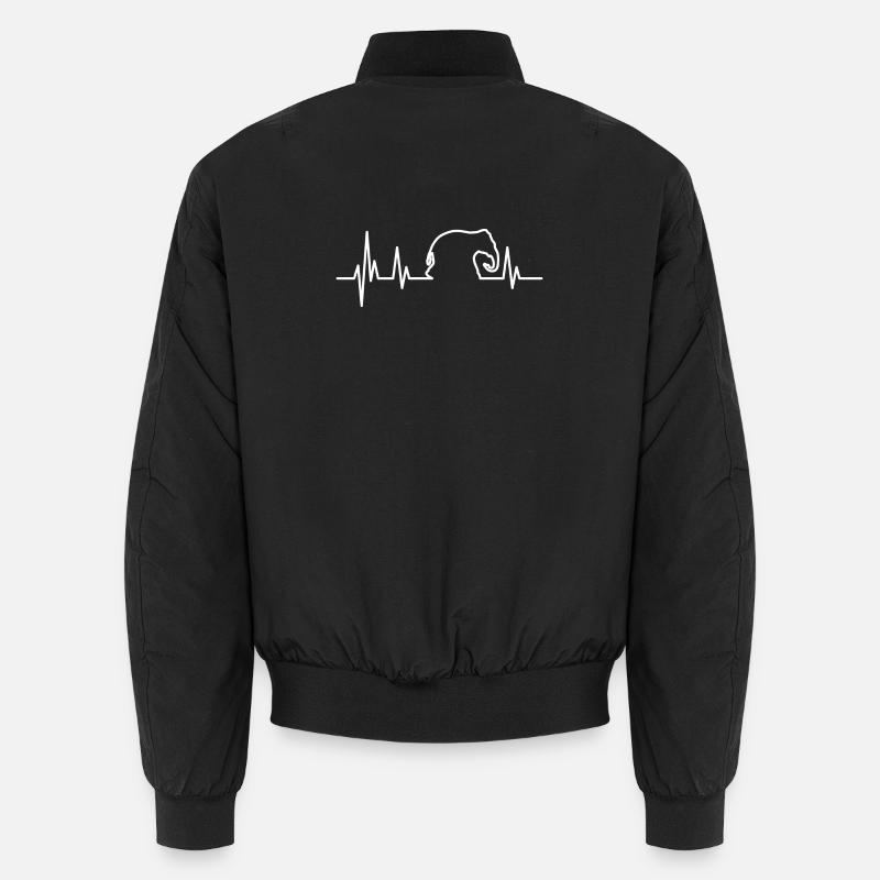 Éléphant battement de coeur blanc Bomber unisexe