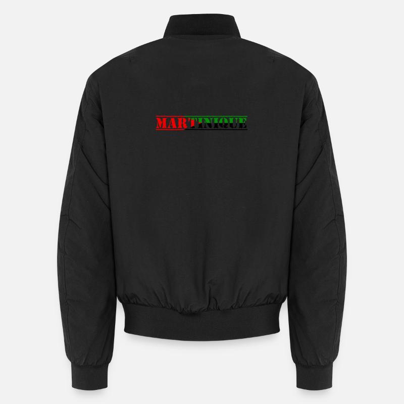 Martinique red green black - Unisex Bomber Jacket - black