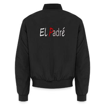 le pére - Bomber unisexe - noir - Dos - AI Model Male 185 light (185cm)