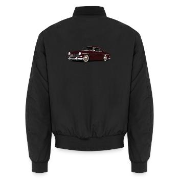 120er Serie Single Custom - Unisex Bomberjacke - Schwarz - Hinten - AI Model Male 185 light (185cm)