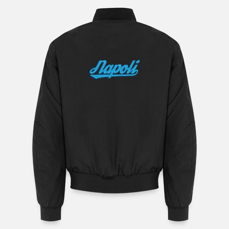 Napoli Lettering Blue Logo Unisex Bomber Jacket
