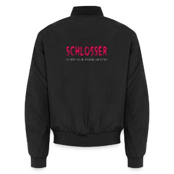 Schlosser Handwerker Design - Unisex Bomberjacke - Schwarz - Hinten - AI Model Male 185 light (185cm)