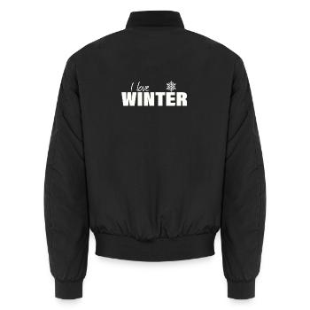 I LOVE WINTER - Unisex Bomberjacke - Schwarz - Hinten - AI Model Male 185 light (185cm)