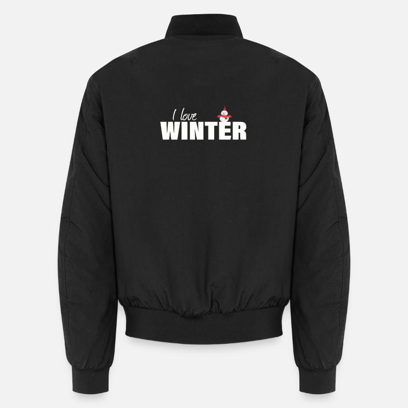 J’adore l’hiver - Bomber unisexe - noir