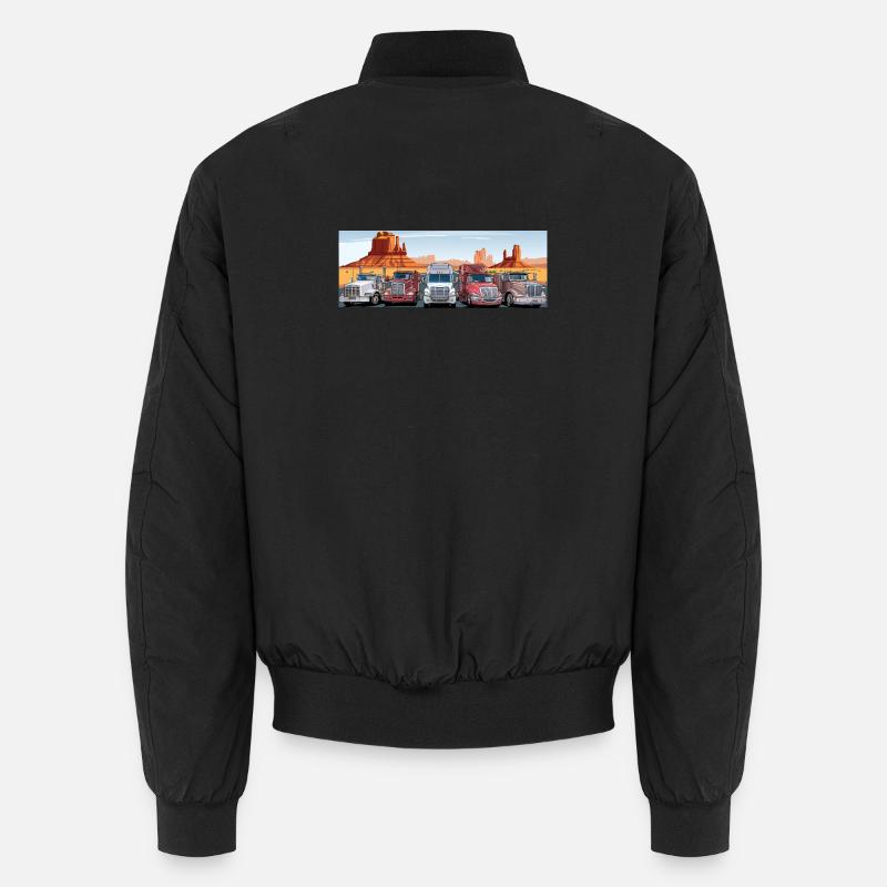 Trucker auf dem Highway Unisex Bomberjacke