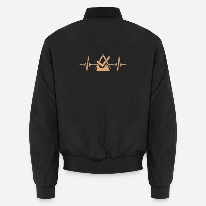 Carpenter Carpenter Guild Sign Heartbeat Unisex Bomber Jacket