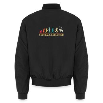 Design der Fußball-Evolution - Unisex Bomberjacke - Schwarz - Hinten - AI Model Male 185 light (185cm)