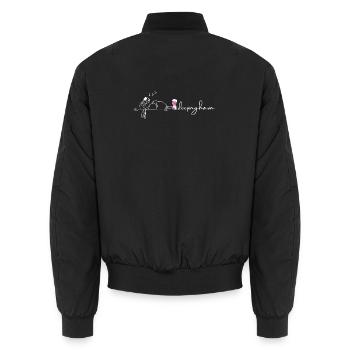 Sleeping Bunny - Unisex Bomber Jacket - black - Back - AI Model Male 185 light (185cm)