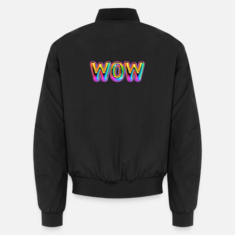 3D WOW Ballon Regenbogen Shirt Unisex Bomberjacke