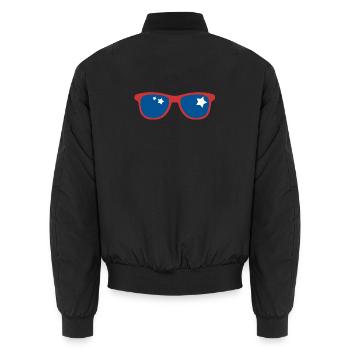 Pop Art Sun Glasses - Bomber unisexe - noir - Dos - AI Model Male 185 light (185cm)