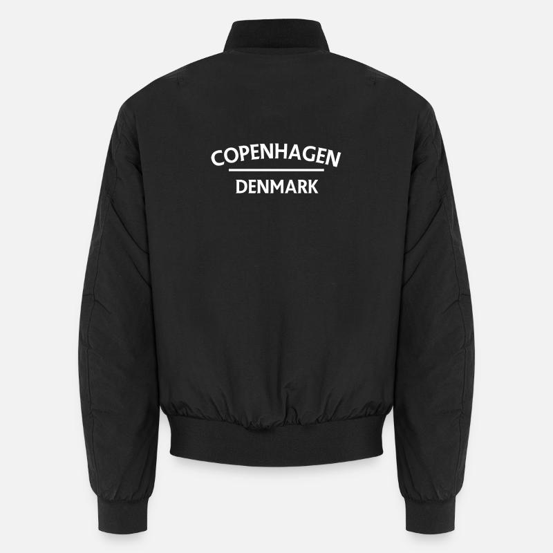 Copenhagen – Denmark Textdesign - Unisex Bomber Jacket - black