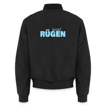 INSEL RÜGEN - Unisex Bomberjacke - Schwarz - Hinten - AI Model Male 185 light (185cm)