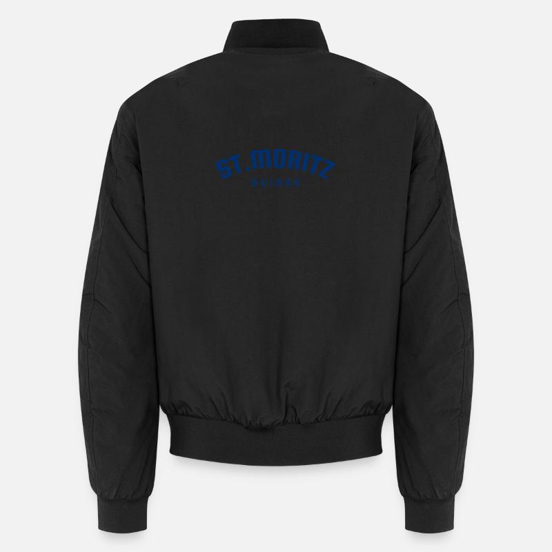 St. Moritz - Suisse - Schweiz - Swiss - Unisex Bomberjacke - Schwarz