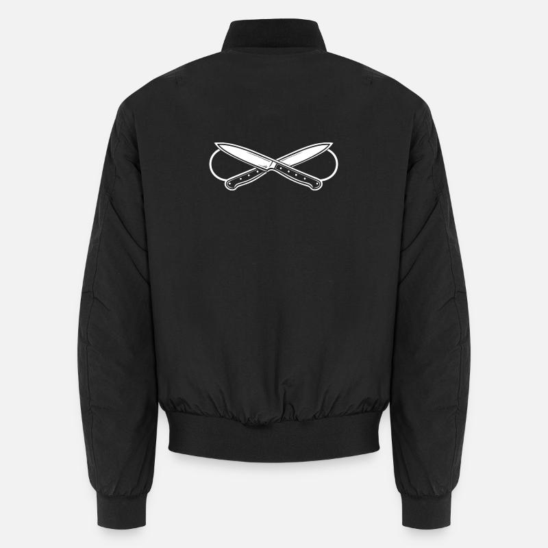 Infinity Chef's Knife – Kitchen Symbol - Unisex Bomber Jacket - black