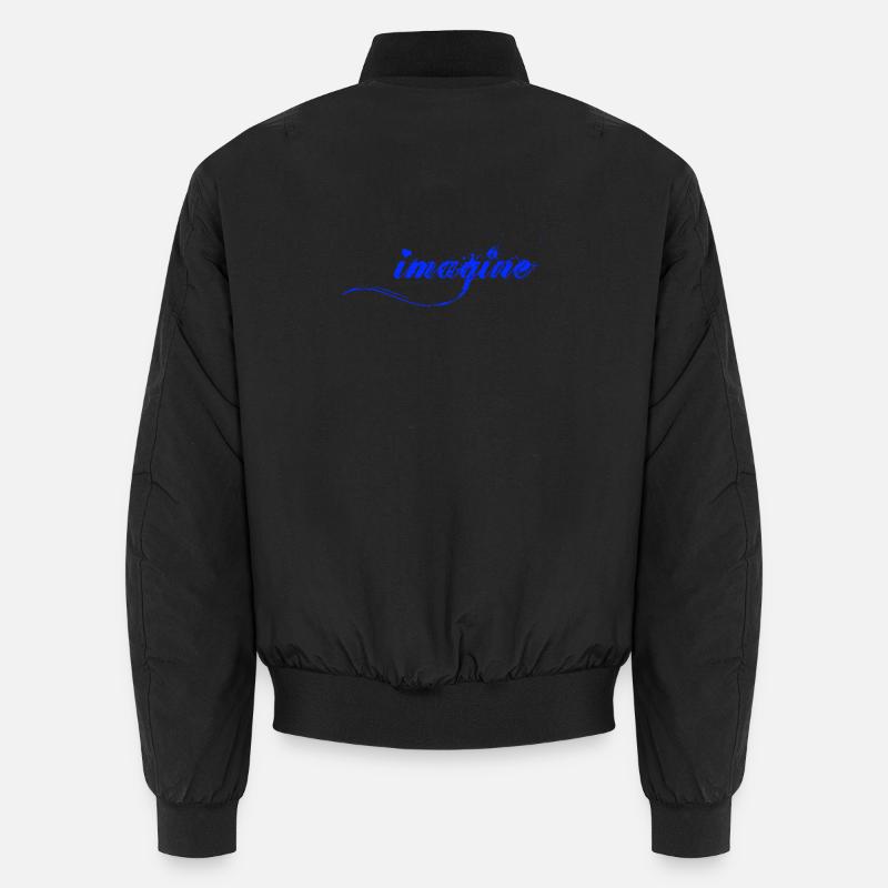Imagine Blaue Farbklecks Script Unisex Bomberjacke