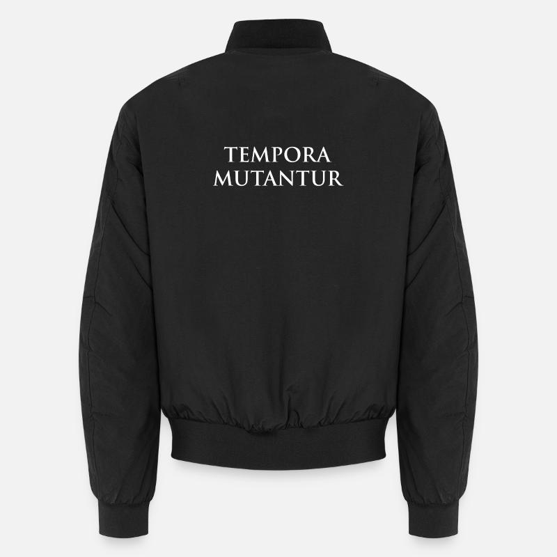 Tempora Mutantur Typography Tee Unisex Bomber Jacket