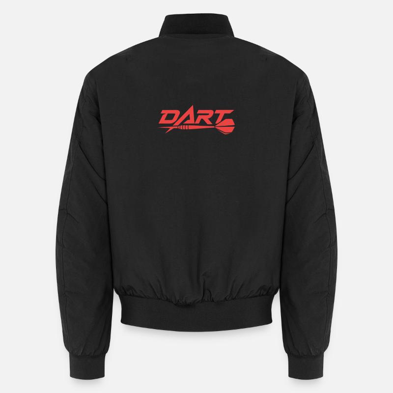 Dart Dynamischer Schriftzug mit Dartpfeil - Unisex Bomberjacke - Schwarz