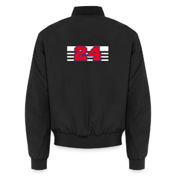 Numéro 24 France - Bomber unisexe - noir - Dos - AI Model Male 185 light (185cm)