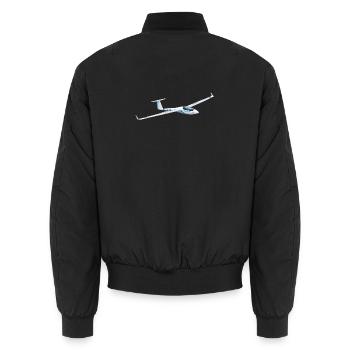 Segelflugzeug - Unisex Bomberjacke - Schwarz - Hinten - AI Model Male 185 light (185cm)
