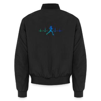 Geschenkidee für eine Running mit Running - Unisex Bomberjacke - Schwarz - Hinten - AI Model Male 185 light (185cm)