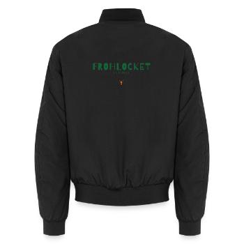 Frohlocket in D-Moll – Musikalisches Weihnachten - Unisex Bomberjacke - Schwarz - Hinten - AI Model Male 185 light (185cm)