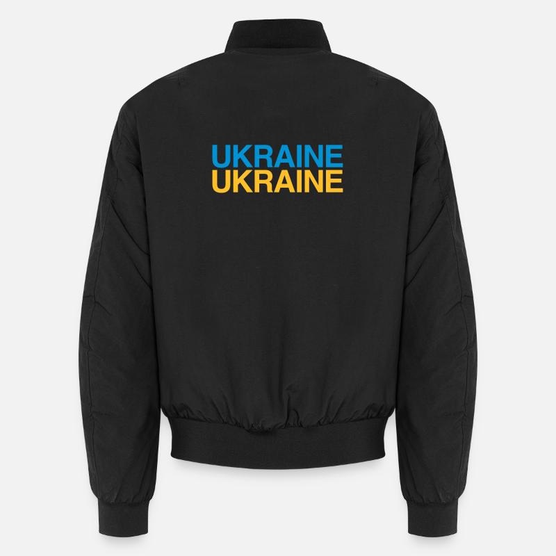 UKRAINE Ukrainian flag - Unisex Bomber Jacket - black