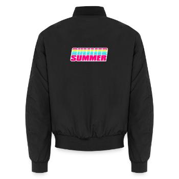 Été rétro | Style Rainbow des années 80 - Bomber unisexe - noir - Dos - AI Model Male 185 light (185cm)