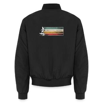 Hydroptère Surf Surf Surfer Hydroptère Surfen - Bomber unisexe - noir - Dos - AI Model Male 185 light (185cm)