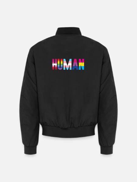 Pride Month LGBT - Wir sind alle Menschen - Unisex Bomberjacke - Schwarz