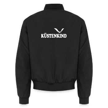KÜSTENKIND - Unisex Bomberjacke - Schwarz - Hinten - AI Model Male 185 light (185cm)