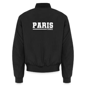 Paris | France - Bomber unisexe - noir - Dos - AI Model Male 185 light (185cm)