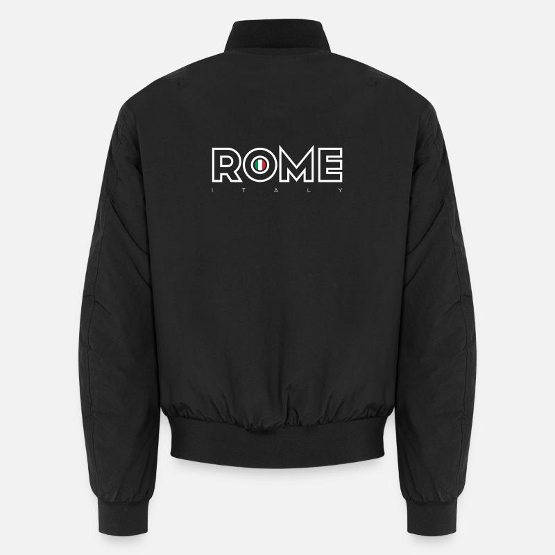 Rome O Emblem Italian Flag Unisex Bomber Jacket